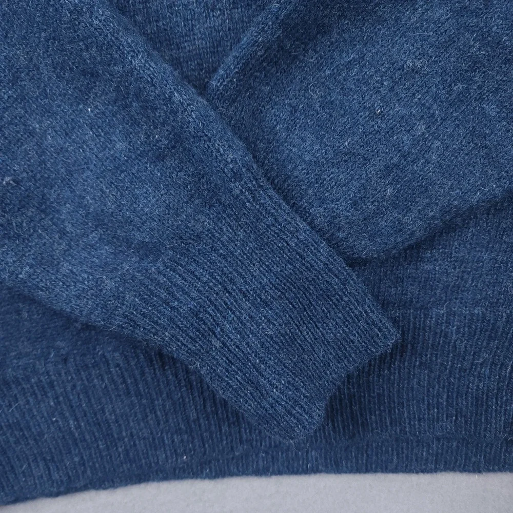 Jockey‎ Mens Large Blue 100% Pure New Wool Crewneck Long Sleeve Knit Sweater